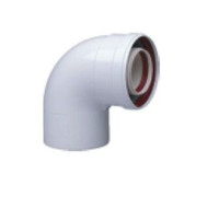 Отвод коаксиальный BAXI 80/125 мм 87° полипропиленовый 71408871