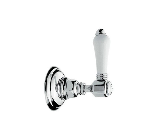 Запорный вентиль 3/4 Nicolazzi с белой ручкой хром 4911/4912CR78