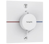 Термостат hansgrohe ShowerSelect Comfort E для 2 потребителей внешняя часть матовый белый 15572700