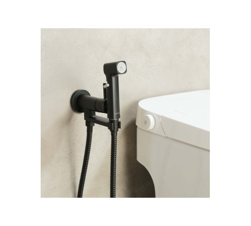 Комплект для гигиенического душа Aquanet Ника встроенный матовый черный AQ1819MB