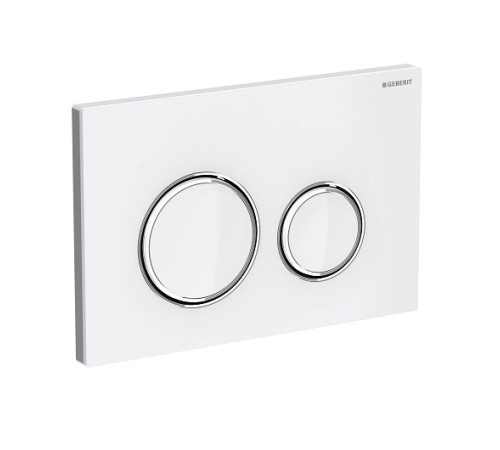 Клавиша смыва Geberit Sigma21 двойная стекло белое/хром 115.884.SI.1