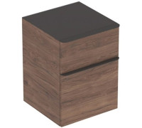 Шкаф боковой Geberit Smyle Square низкий 2 ящика цвет пекан 500.357.JR.1
