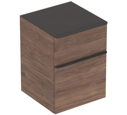 Шкаф боковой Geberit Smyle Square низкий 2 ящика цвет пекан 500.357.JR.1