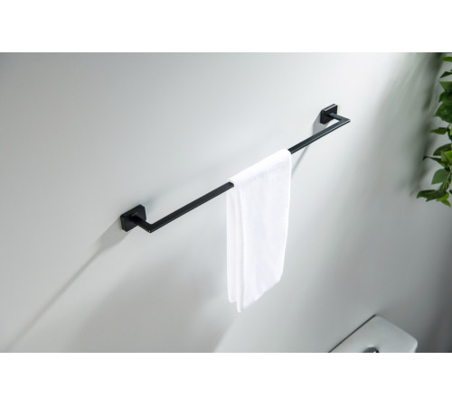 Полотенцедержатель Aquatek Libra 600 мм матовый черный AQ4314MB