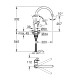Смеситель для кухонной мойки GROHE BauFlow высокий излив хром 31538001