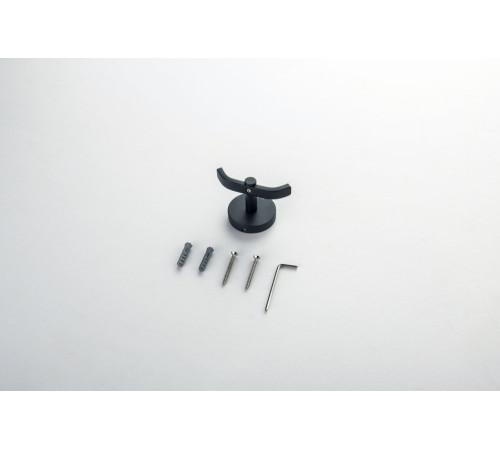 Крючок двойной Aquanet Бетта матовый черный AQ4602MB