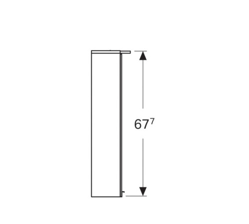 Зеркальный шкаф Geberit Option Basic с подсветкой 600х675х140 мм 500.273.00.1