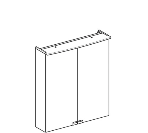 Зеркальный шкаф Geberit Option Basic с подсветкой 600х675х140 мм 500.273.00.1