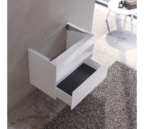 Тумба под умывальник KEUCO Stageline 800x625x490 мм 1 ящик подсветка розетка USB Вулканит 32862970100