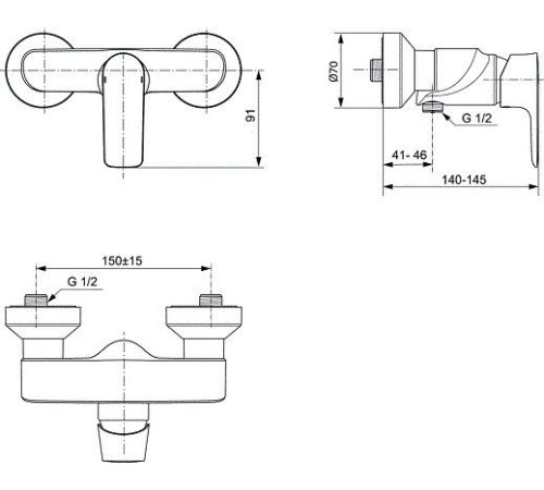 Смеситель для душа Ideal Standard Connect Air A7032AA