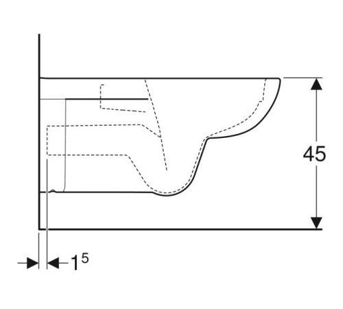 Унитаз подвесной Geberit Selnova Comfort Rimfree 700 мм 500.262.01.1