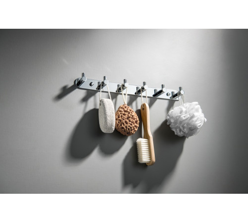 Планка с 6 крючками Aquanet Europa хром AQ4124CR