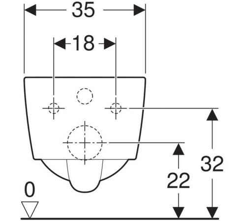 Унитаз подвесной Geberit iCon Square Rimfree 540 мм 201950000