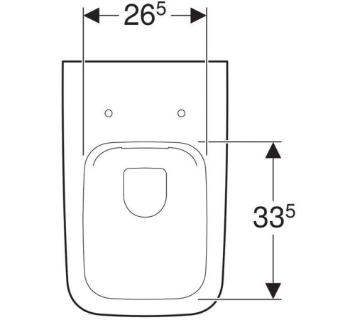 Унитаз подвесной Geberit iCon Square Rimfree 540 мм 201950000