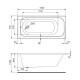 Ванна акриловая прямоугольная Santek Ламма 150х70 см 1.WH50.1.746