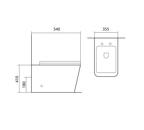 Унитаз напольный приставной безободковый Aquatek Либра New 540х355х410 мм с сиденьем микролифт AQ1908N-00