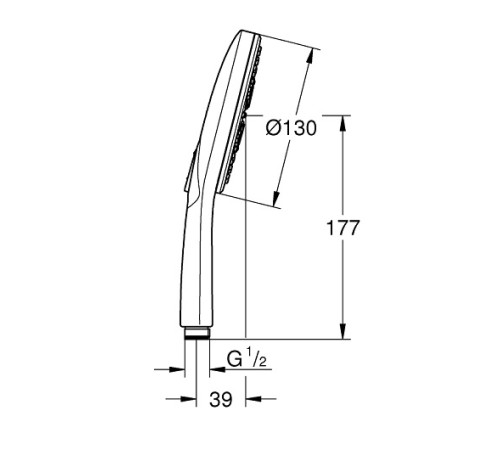 Ручной душ GROHE Rainshower SmartActive 130 III белая луна 26544LS0