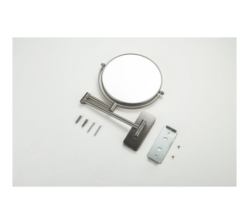 Зеркало косметическое настенное Aquanet 5x увеличение оружейная сталь AQ4911BGM