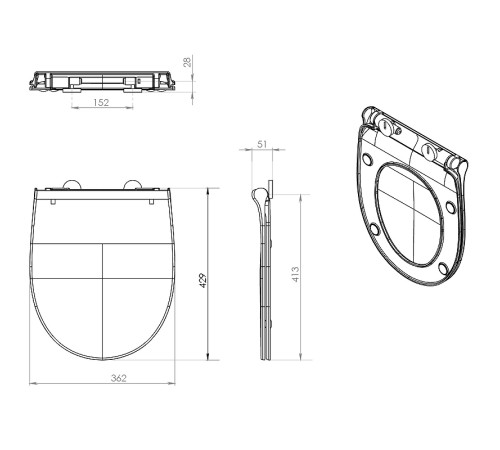 Сиденье для унитаза Roca Victoria Slim микролифт быстросъемное 801392002