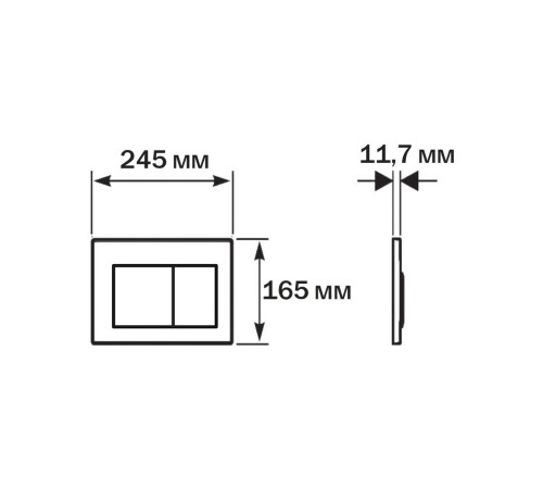 Панель смыва Berges Pneumo S черная матовая PNS-0000005