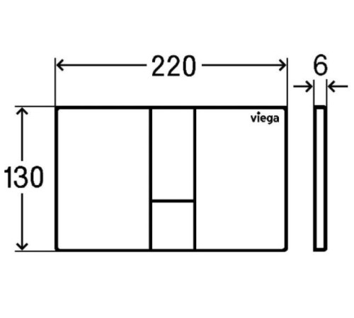 Панель смыва для унитаза Viega Prevista Visign for style 24 пластик черный 773304