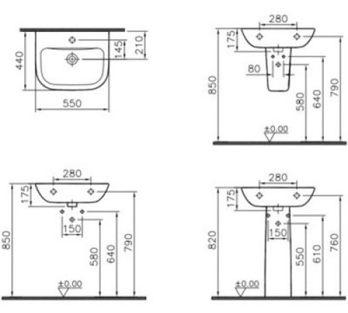 Раковина VitrA S20 55 см 5502B003-0001