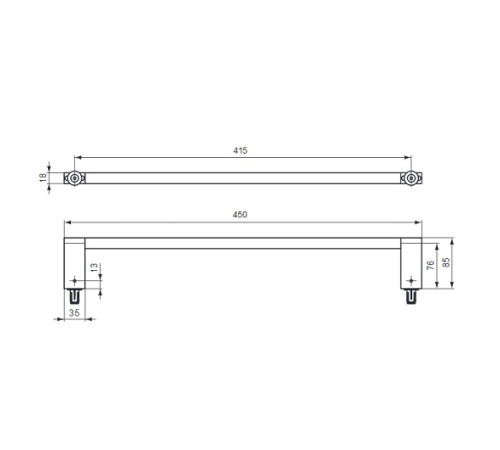 Полотенцедержатель боковой Ideal Standard Connect 45 см E6981AA