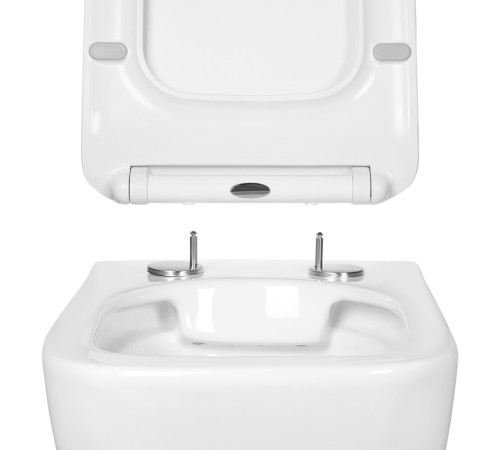 Унитаз подвесной безободковый Aquatek Дельта 480х350х320 мм с сиденьем микролифт AQ1911-00