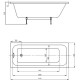 Ванна акриловая Triton Мия 140х70 см прямоугольная MIY140-0000001