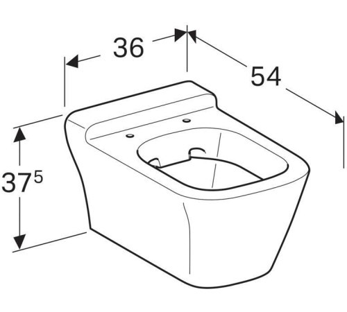 Унитаз подвесной Geberit myDay Rimfree KeraTect белый 201460600
