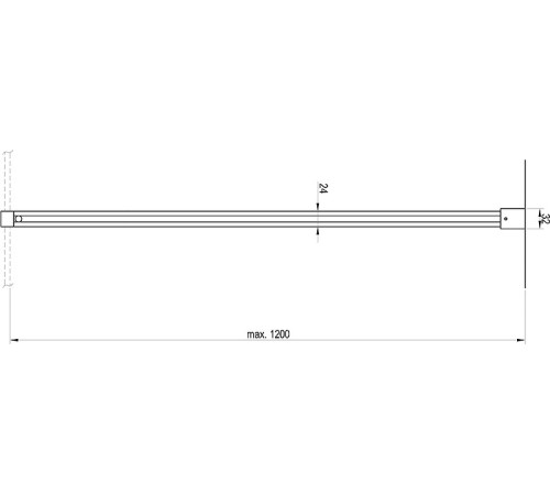 Комплект креплений для душевой перегородки RAVAK W SET-Uni Free/Wall black GWD010003023