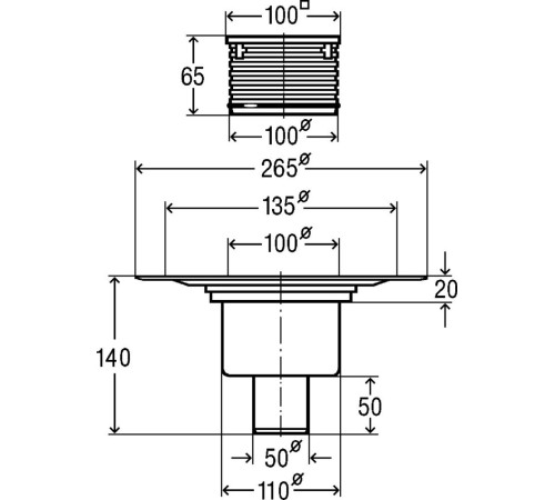 Трап для душа Viega Advantix 100х100 мм вертикальный отвод 556914