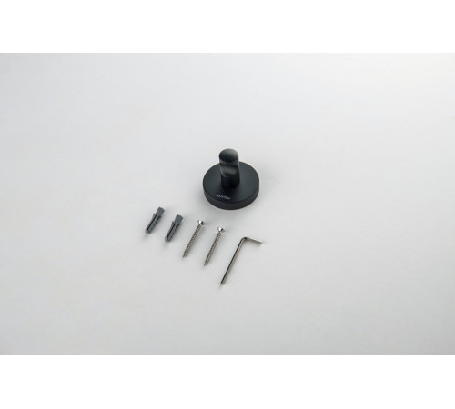 Крючок Aquanet Оберон матовый черный AQ4201MB