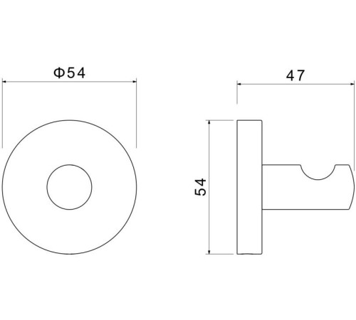 Крючок Aquanet Оберон хром AQ4201CR