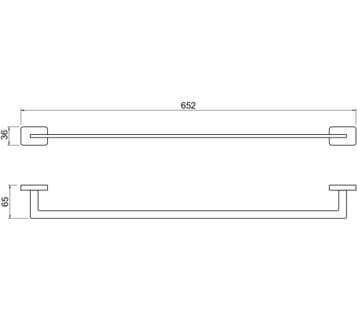 Полотенцедержатель Aquatek Libra 600 мм хром AQ4314CR