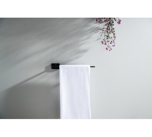 Полотенцедержатель кольцо Aquatek Libra матовый черный AQ4319MB