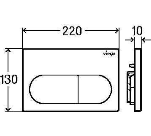 Панель смыва для унитазов Viega Prevista Visign for Life 6 пластик хром 8602.1 773748