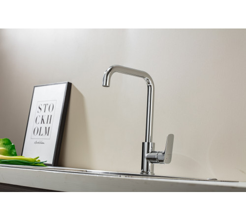 Смеситель для кухни Aquanet Вега квадратный излив хром AQ1081CR