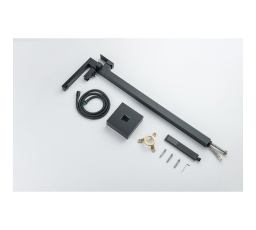 Смеситель для ванны Aquanet Libra напольный черный матовый AQ1645MB