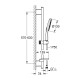 Душевой гарнитур GROHE Rainshower SmartActive 130 III штанга 600 мм шланг 1750 мм хром 26546000