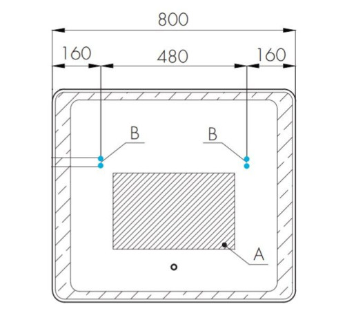 Зеркало Aquaton Соул 800x700 мм 1A252702SU010