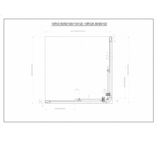 Двери душевые RAVAK 10° 10RV2K-90 1ZJ70C00Z1