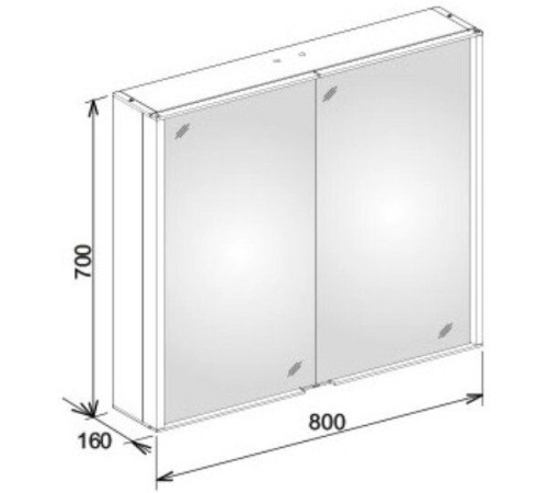 Зеркальный шкаф KEUCO Royal Match 800х700х160 мм LED 12802171301