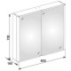 Зеркальный шкаф KEUCO Royal Match 800х700х160 мм LED 12802171301