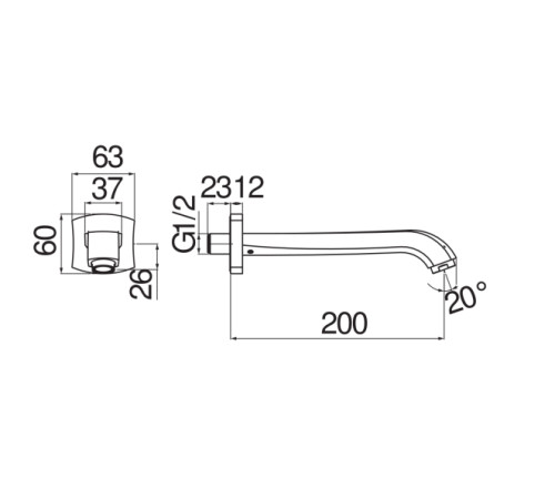 Излив Avenue бронза AV00158/41BR