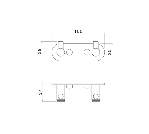 Крючок двойной Aquanet Европа оружейная сталь AQ4102BGM