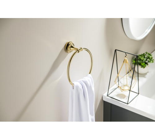 Полотенцедержатель кольцо Aquanet Классик полированное золото AQ4512PG