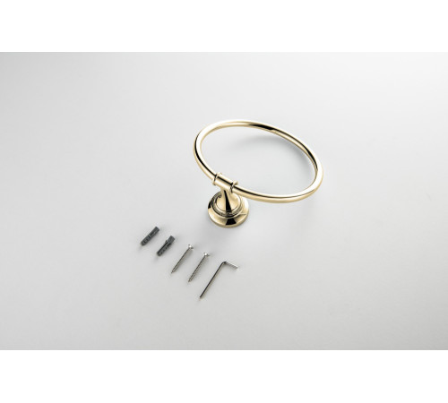 Полотенцедержатель кольцо Aquanet Классик полированное золото AQ4512PG