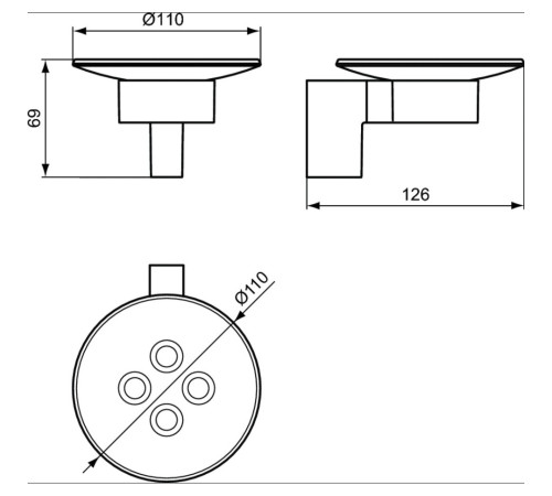 Мыльница с держателем Ideal Standard Connect стекло A9155AA