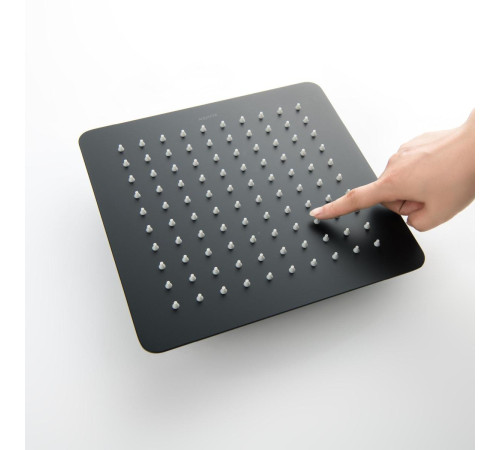 Верхний душ Aquanet AQ2072MB квадратный 250х250х2 мм матовый черный AQ2072MB